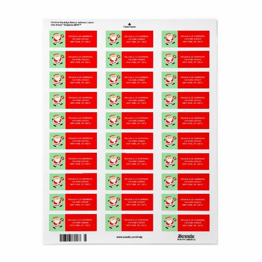 Honkbal Kerst Label (Full Sheet)