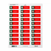Honkbal Kerst Label (Full Sheet)