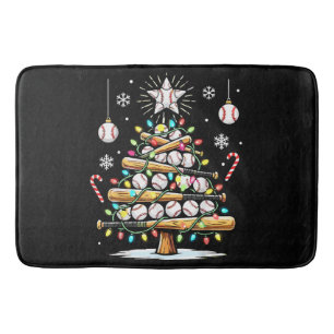Honkbal Kerstboom Badmat