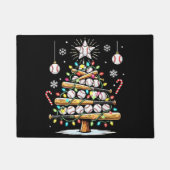 Honkbal Kerstboom Deurmat (Voorkant)