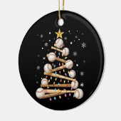 Honkbal Kerstboom Licht Xmas Sport Liefhebber Keramisch Ornament (Links)