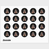Honkbal Kerstboom Light Xmas Baseball Boys K Ronde Sticker (Vel)