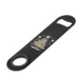Honkbal Kerstboom Speed Flessenopener (Achterkant Gekanteld)