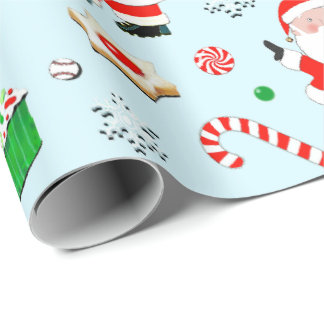 Honkbal Kerstcadeau Cadeaupapier