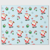 Honkbal kerstcadeau cadeaupapier (Vlak)