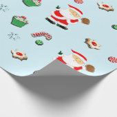 Honkbal kerstcadeau cadeaupapier (Hoek)