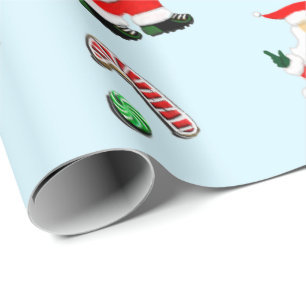 Honkbal kerstcadeau cadeaupapier