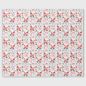 Honkbal kerstcadeau inpakpapier (Vlak)