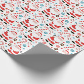 Honkbal kerstcadeau inpakpapier (Hoek)