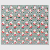 Honkbal kerstcadeau inpakpapier (Vlak)