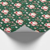 Honkbal kerstcadeau inpakpapier (Hoek)