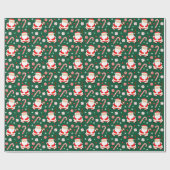 Honkbal kerstcadeau inpakpapier (Vlak)
