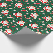 Honkbal kerstcadeau inpakpapier (Hoek)