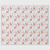 Honkbal kerstcadeau inpakpapier (Vlak)