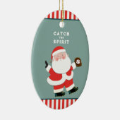 Honkbal kerstcadeau keramisch ornament (Rechts)