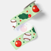 Honkbal Kerstcadeau Satijnen Lint (Achterkant)
