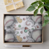 Honkbal kerstcadeau tissuepapier (Geschenk)