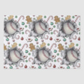 Honkbal kerstcadeau tissuepapier (Voorkant)