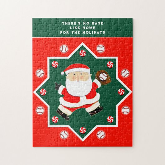 Honkbal Kerstcadeaus Legpuzzel (Verticaal)
