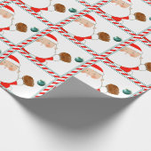Honkbal kerstcadeaus verpakkings papier (Hoek)