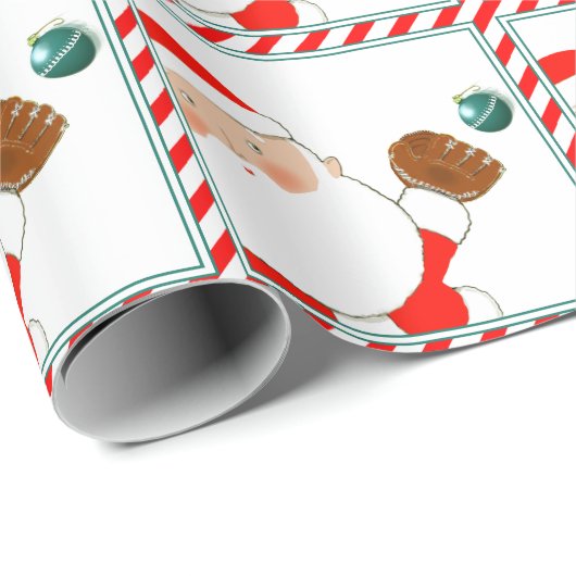 Honkbal kerstcadeaus verpakkings papier (Rol Hoek)