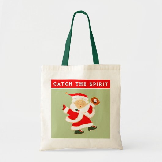 Honkbal kerstcadeautas tote bag (Voorkant)