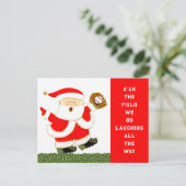 Honkbal kerstkaarten feestdagenkaart (Staand voorkant)