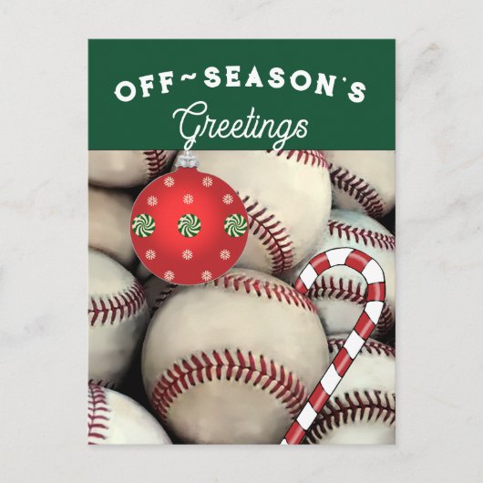 Honkbal kerstkaarten feestdagenkaart (Voorkant)