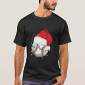 Honkbal Kerstman Hoed Grappig Honkbal Xmas H T-shirt (Voorkant)