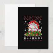 Honkbal Kerstman Muts Rendier Honkbalspeler Lelijk Kaart (Voorkant / Achterkant)