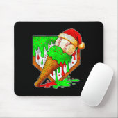 Honkbal Kerstmis Kerstmis Honkbal Ijs Drip Bo Muismat (Met muis)