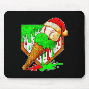 Honkbal Kerstmis Kerstmis Honkbal Ijs Drip Bo Muismat