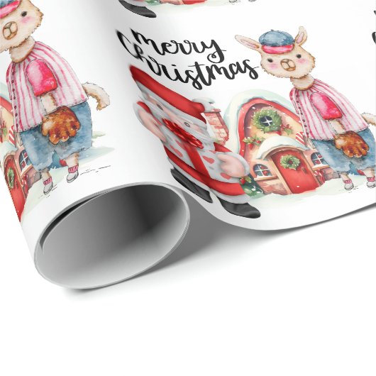 Honkbal Kerstmis met Sinterklaas Wrapping Papier (Rol Hoek)