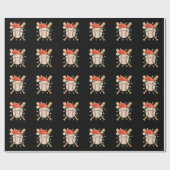 Honkbal Kerstmis Santa Hat Kerstvakantie Seizoen Cadeaupapier (Vlak)