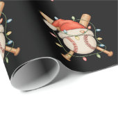 Honkbal Kerstmis Santa Hat Kerstvakantie Seizoen Cadeaupapier (Rol Hoek)