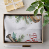 Honkbal Kerstmis thema Batter Up voor Kerstmis! Tissuepapier (Geschenk)