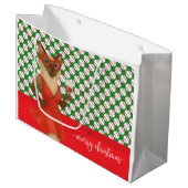 Honkbal Kerstmis thema voor Cat Lovers Groot Cadeauzakje (Voorkant Gekanteld)