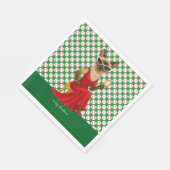 Honkbal Kerstmis thema voor Cat Lovers Servet (Hoek)