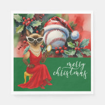 Honkbal Kerstmis thema voor Cat Lovers
