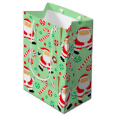 Honkbal Kerstmis Vakantie Medium Gift Bag Cadeauzakje (Voorkant Gekanteld)