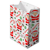 Honkbal Kerstmis Vakantie Medium Gift Bag Cadeauzakje (Voorkant Gekanteld)