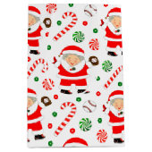 Honkbal Kerstmis Vakantie Medium Gift Bag Cadeauzakje (Voorkant)