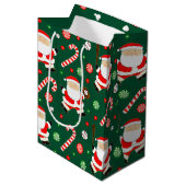 Honkbal Kerstmis Vakantie Medium Gift Bag Medium Cadeauzakje (Voorkant Gekanteld)
