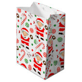 Honkbal Kerstmis Vakantie Medium Gift Bag Medium Cadeauzakje (Achterkant Gekanteld)