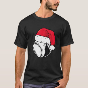 Honkbal Kerstmis Vrolijk Kerstmis Kerstman Pitcher T-shirt