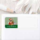 Honkbal Kerstthema voor Kattenliefhebbers Etiket (Insitu)