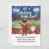 Honkbal Kerstthema voor Kattenliefhebbers Kaart (Voorkant)