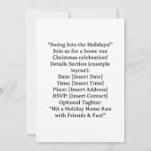 Honkbal Kerstthema voor Kattenliefhebbers Kaart (Achterkant)