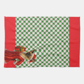 Honkbal Kerstthema voor kattenliefhebbers Theedoek (Horizontaal)