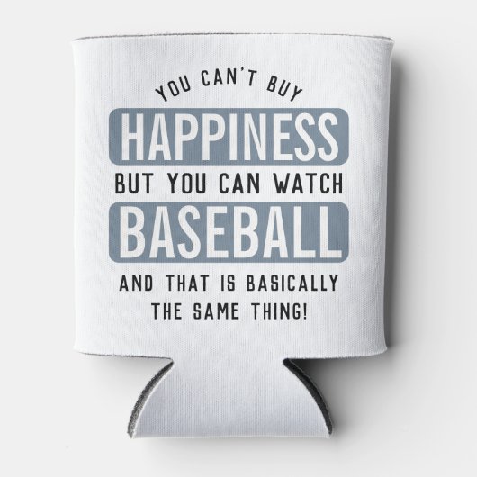 Honkbal kijken is geluk grappig honkbal blikjeskoeler (Voorkant)
